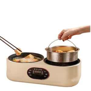 【中国直邮】 羿惠优品 德国智能预约双胆电饭煲家用多功能煲汤低糖不粘1-2-3人电饭锅豪华智能双胆电饭煲1.8L+1.8L/1件