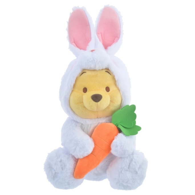 【日本直邮】日本东京迪士尼DISNEY 兔年限定款 节日礼物 圣诞礼物 东迪版 白色兔子 维尼 M号 1个装 37×27×26(cm)