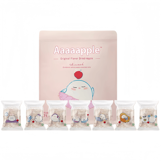 [중국 직배송] 아아아플 새콤달콤 사과 건과일 스낵 210g*1봉 (천연 첨가물 무첨가)