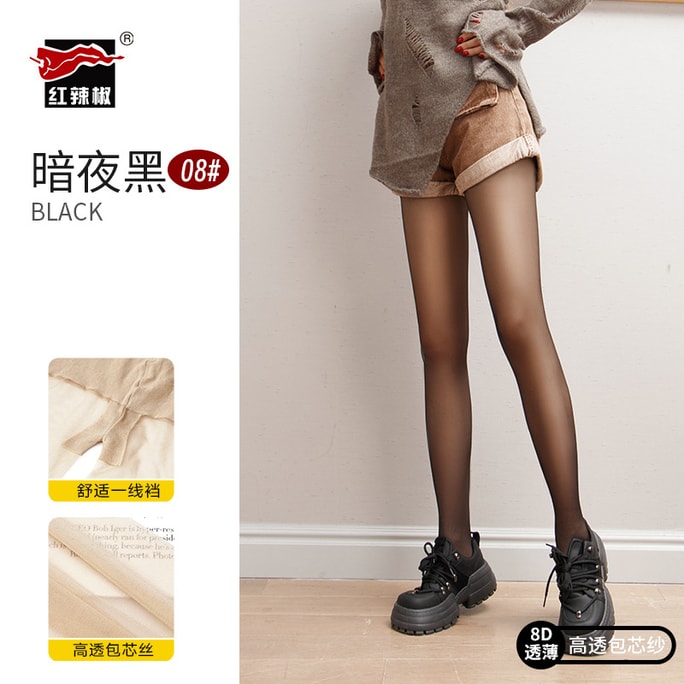 Ultra Thin Sexy Skincare Socks Black