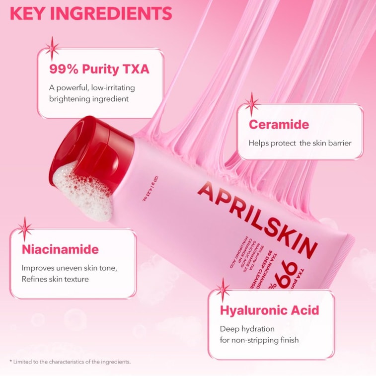 【美国直邮】韩国 aprilskin April Skin 烟酰胺深层洁面乳120克 3