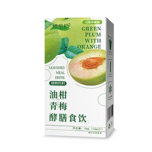 【中国直邮】 燃搭档 油柑青梅酵膳食饮油甘綠茶青梅汁   10ml*7袋