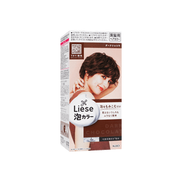 日本KAO花王 LIESE PRETTIA 泡沫染髮劑 #巧克力棕色 單組入 附染髮工具+護髮素