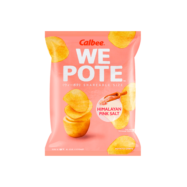 CALBEE WE POTE Himalayan Pink Salt Potato Chips, 6oz