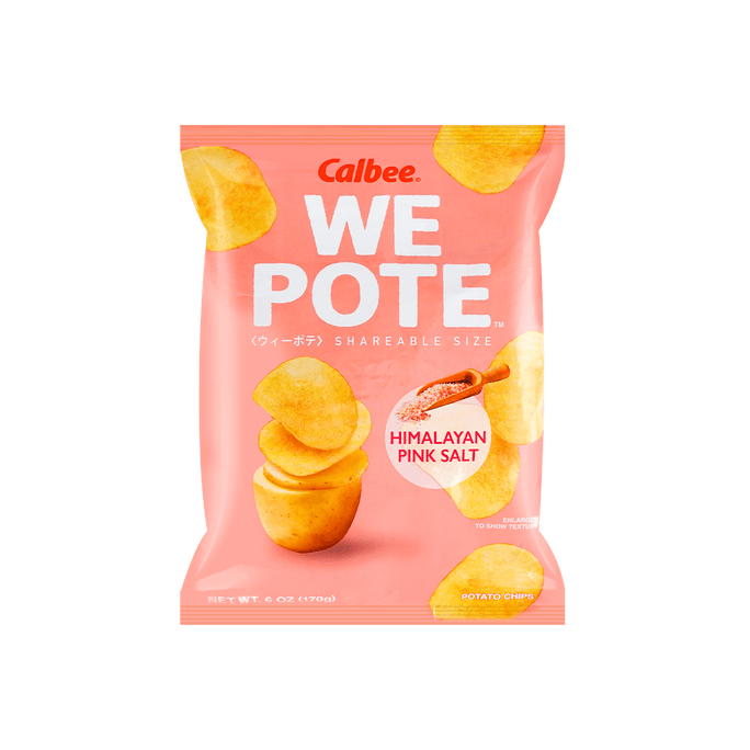 CALBEE WE POTE Himalayan Pink Salt Potato Chips, 6oz