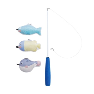 ZEZE 접이식 디지털 물고기 고양이 티저, 고양이 씹기 및 젖니 장난감, 재미있는 대화형 고양이 지팡이, 스타일 AZEZE 디지털 물고기