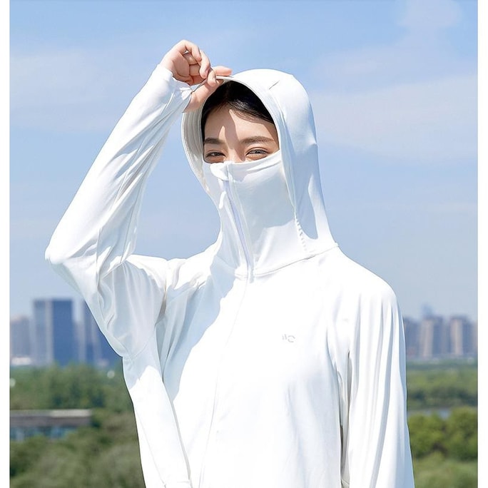 【中国直邮】 VVC 促销价  防晒披肩 长袖带帽子 青春版-冰川白 均码