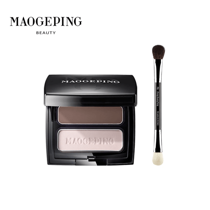 [중국 직배송] 마오거핑 노즈 섀도우 파우더 매트 하이라이트 섀도우 투컬러 올인원 팔레트 3g*1개