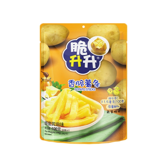 Crispy raw cut fries with Honey butter flavor 100g