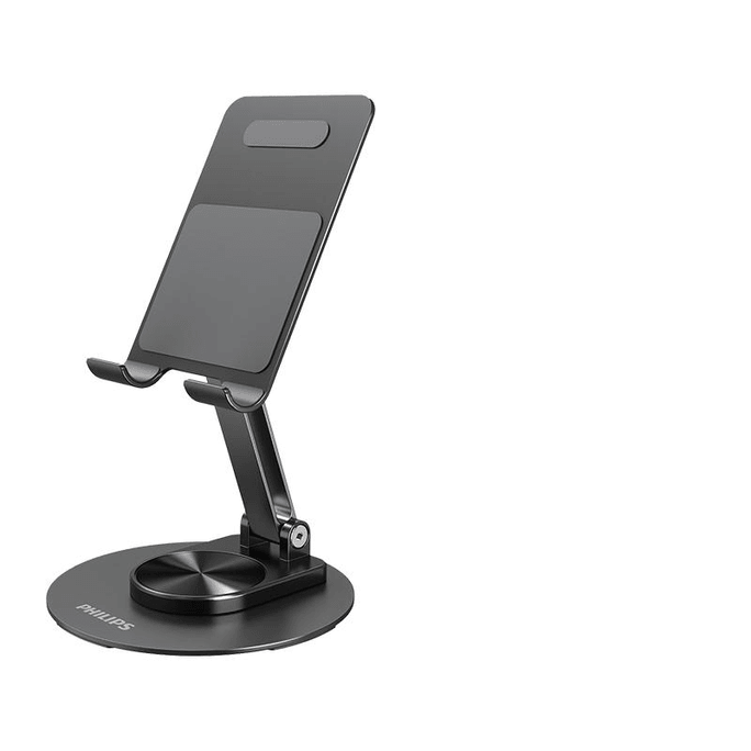 Philips Phone Holder Aluminum Alloy 360 ° Rotating Foldable Adjustable Basic Single Axis Model Cool Black 1