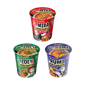 K-POP デーモンハンターズ 辛ラーメン スパイシークイーン カップ麺 グルメスパイシーフレーバー 3.35オンス【ミラ限定版】