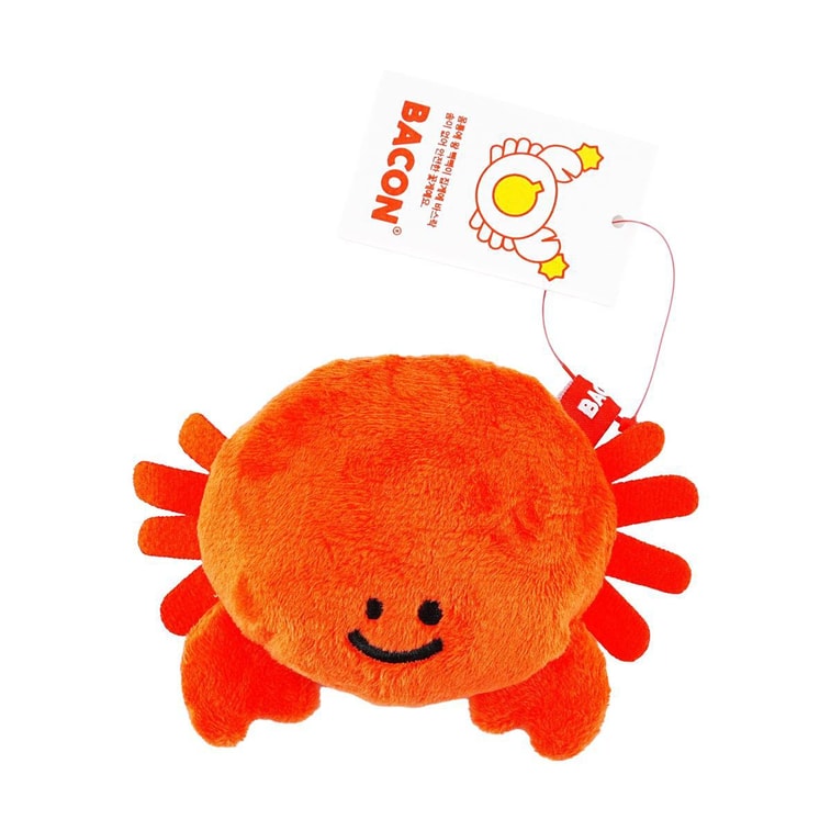 韩国BACON BOX 毛绒宠物玩具 发声解闷互动 捏的叫响纸狗玩具 螃蟹 7.5*12cm 4