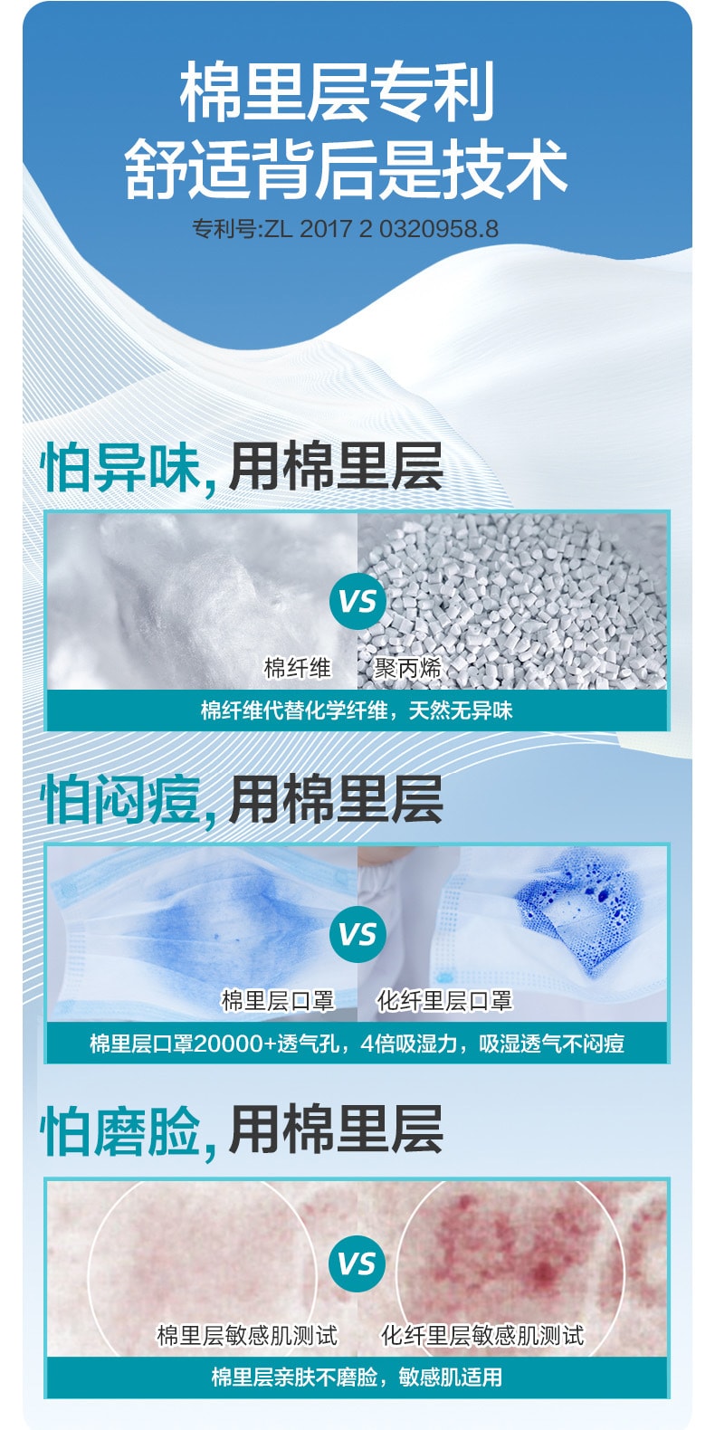 【中国直邮】 稳健 医用外科口罩 10包装(合计100只)一次性口罩灭菌 三层防护 透气不闷