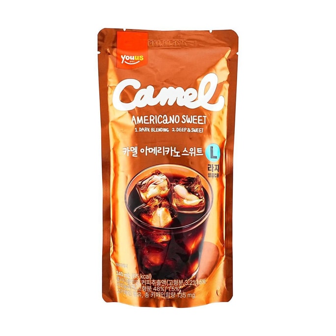 스위트 아메리카노 블랙커피 아이스 파우치 음료 11.49 fl oz【GS25 선정】