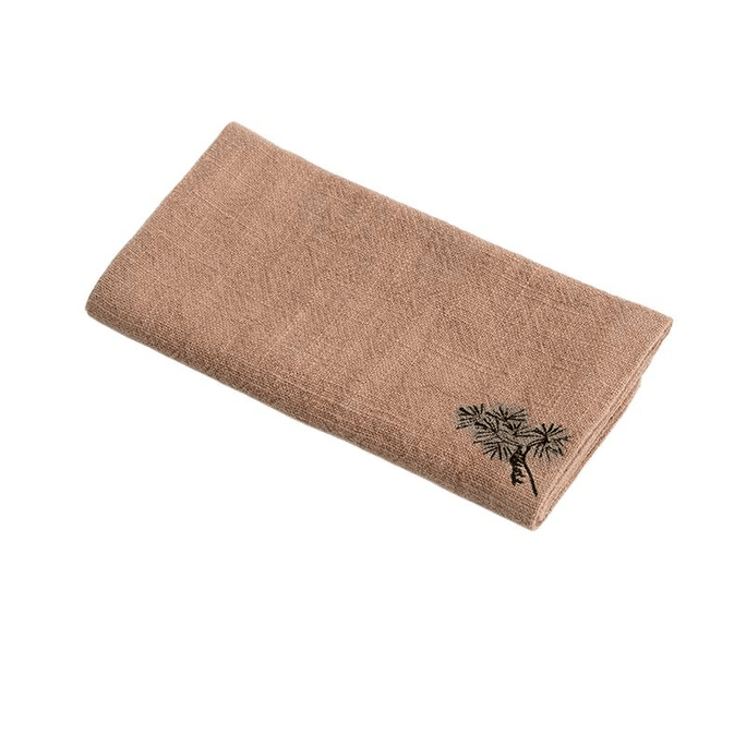 Mr. Nanshan Hand-painted Cotton And Linen Tea Towel, Water Absorbing Thick Tea Cloth, Wood Withered Tea, 13.5 * 28cm