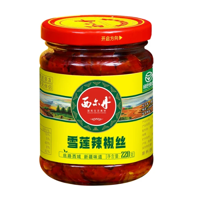 Xinjiang Specialty  Snow Lotus Chili Threads 220g*1 Bottle