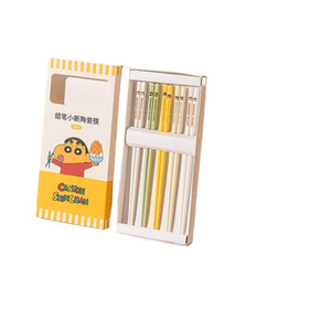 Crayon Shin-Chan Limited Edition Ceramic Chopsticks, 5 Pairs Set, 27*13*2.1cm*1 Box