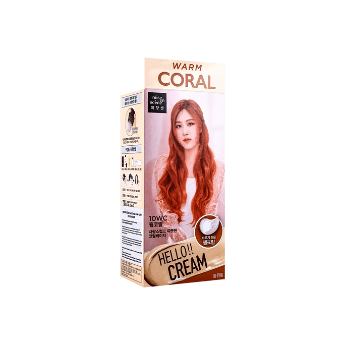 Hello Cream Hair Color 10WC Warm Coral