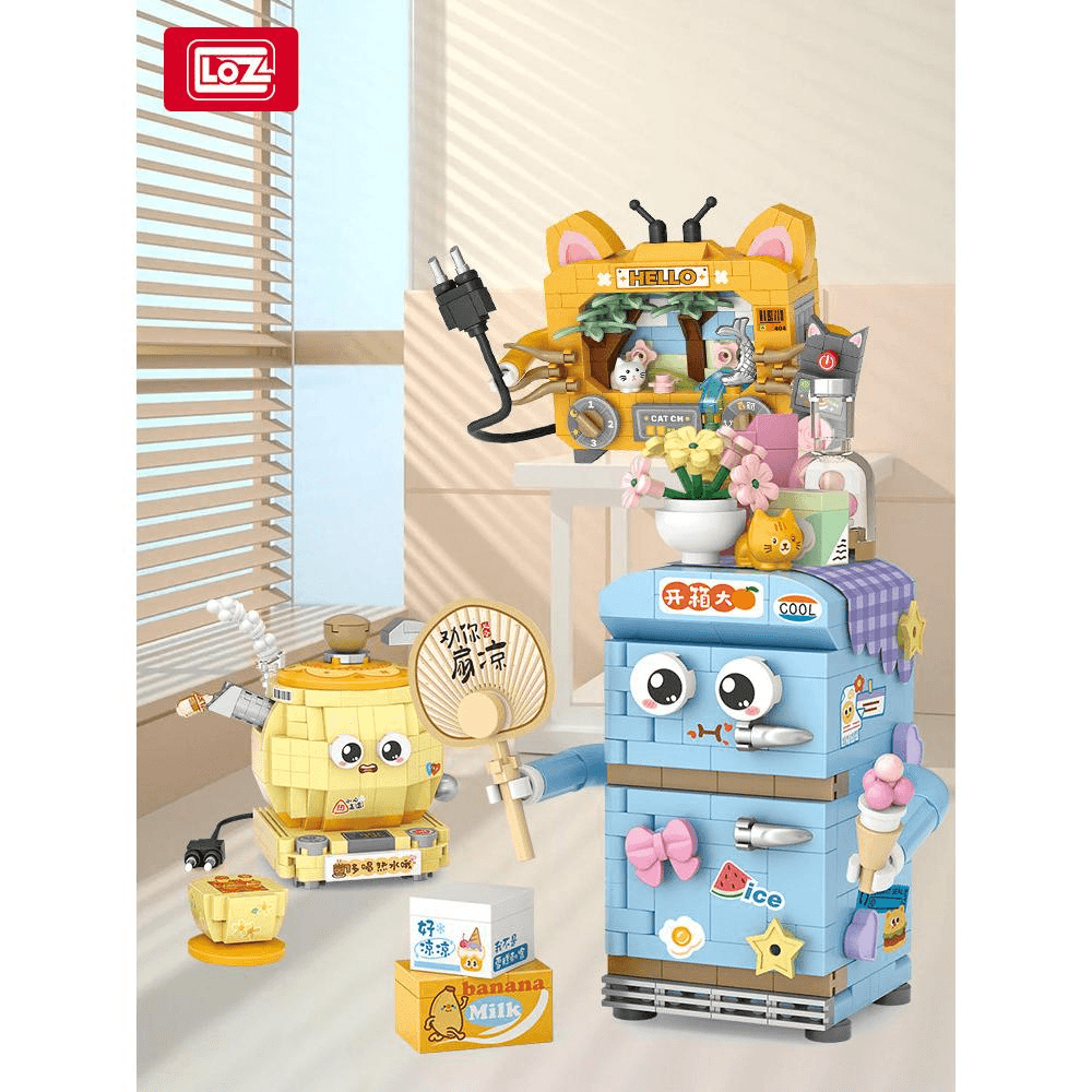 Cute Home Appliance Series Building Block Model, Television, 1pc