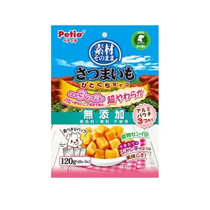 【日本直邮】 派地奥 天然原料 补充膳食纤维 甜薯冻干 狗狗零食 120g