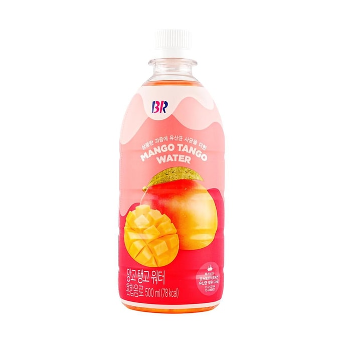 BR Mango Tango Water 16.9 fl oz【Refreshing Juice With Added Lactic Acid Bacteria】【Trending on Korean CU Store】