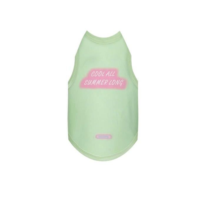 [중국 직배송] 터치독 강아지 자외선 차단 슈트 (중형) - 도파민 함유 강아지용 자외선 차단 슈트, 프린트, 민트 그린, 사이즈 S