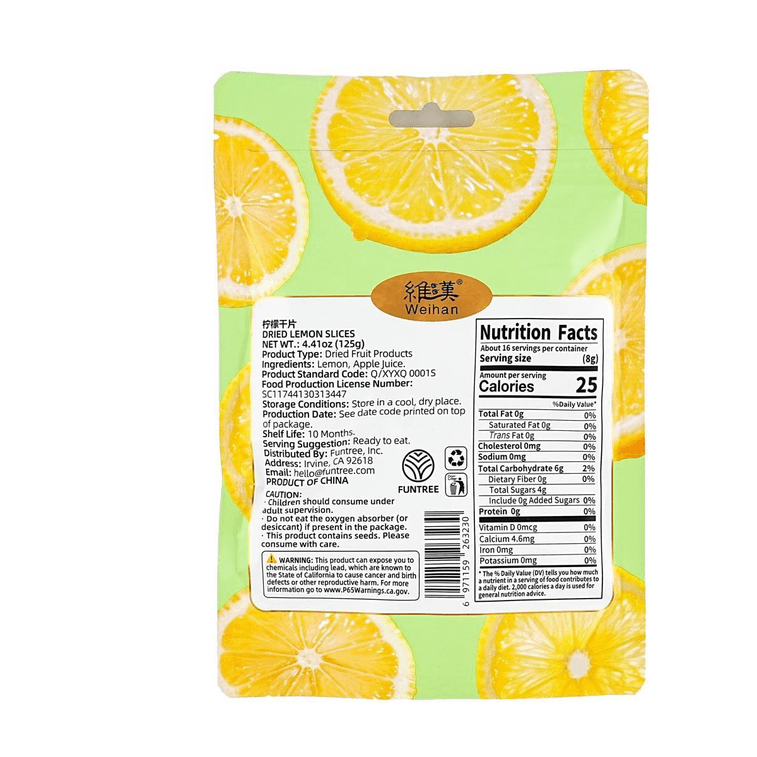Dried Lemon Slices, 4.41 oz【No Additives】【Rich in Vitamin C】 8