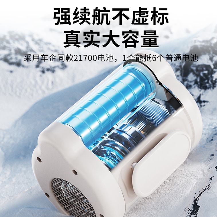 【便携夹腰长续航】ZAIWAN 在玩挂腰风扇随身便携式夹腰间消暑降温神器usb充电   BP1185-米白色(1件) 7