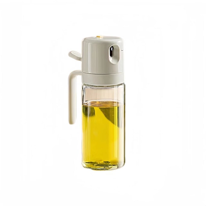 Cocoolette Oil Sprayer for Cooking 2 in 1 Olive Oil Dispenser Bottle for Kitchen 550ml Glass Oil Bottle#Gray 1 Bottle
