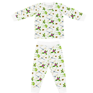 Nest Designs Kids/Baby Two-Piece Long Sleeve PJ Set (Bamboo Jersey) - Eric Carle Garden Flight 9-10Y