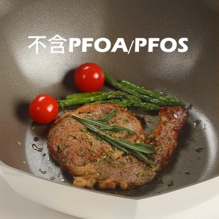 [중국 직배송] 카터마크 팔각형 프라이팬, 티타늄 세라믹 코팅, 가스레인지 및 인덕션 사용 가능, 30cm 5