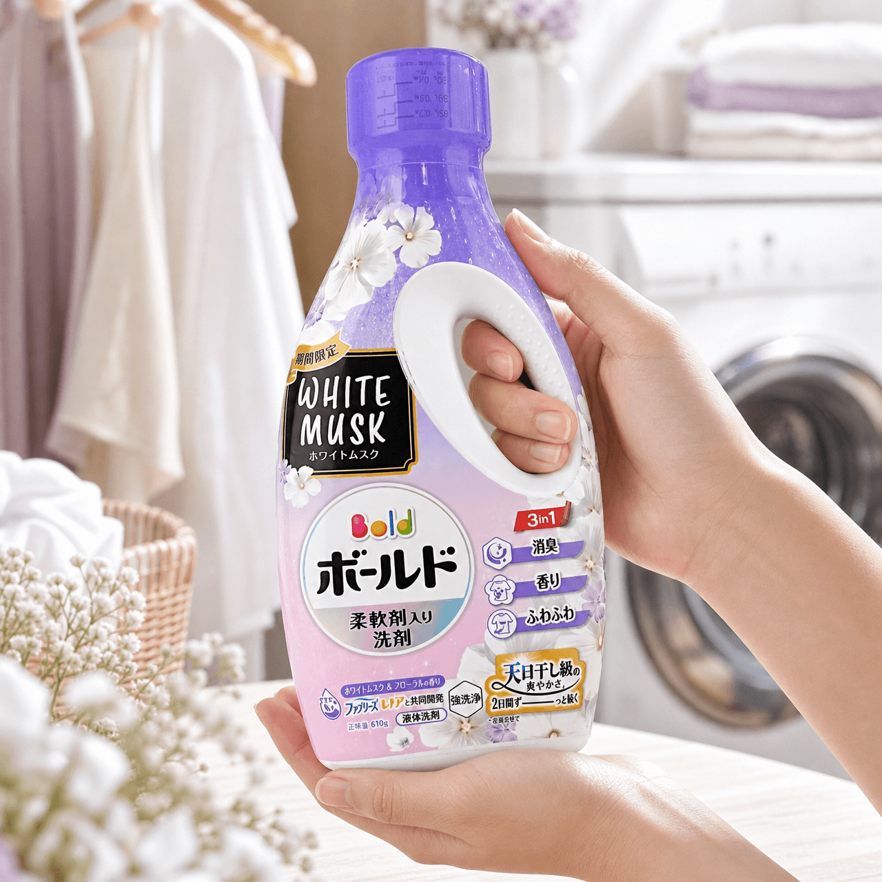 P&G P&G ボールド液体洗濯洗剤 ホワイトムスクの香り 610g - Yami