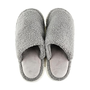 Half-Fleece Cotton Slippers Gray【42/43】