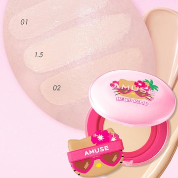 Dew Power Vegan Cushion Fundation,  SPF50+ / PA++++ , #1.5 NATURAL【Tanned Hello Kitty Collaboration Limited Edition】