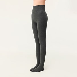 【中国直邮】 茉寻 【Angelababy同款】高腰百搭显瘦保暖格雷系 打底袜裤 *1条 连脚款—深灰色 厚绒款(建议0-15℃)