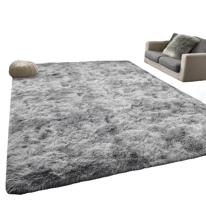 Area Rugs For Living Room 5x7 Grey Soft Shaggy Rugs Carpets Fluffy ​RugsLight gray