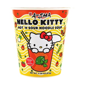 Hello Kitty Hot and Sour Noodle Soup, 2.36oz 【Anime Finds】【Ready in 3 Minutes】