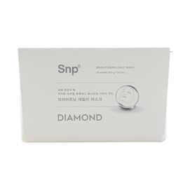 韩国SNP爱神菲 钻石焕亮每日面膜 30片 亮白补水 保湿营养 舒缓水润抗氧 敏感肌可用 