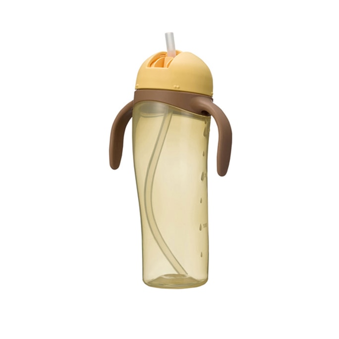 PIGEON Straw Bottle 330 mL  (Ages 9 months+) Yellow 330ml