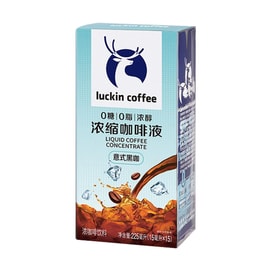 瑞幸咖啡 浓醇浓缩咖啡液 意式黑咖啡 15条 225ml【0糖0脂低卡】