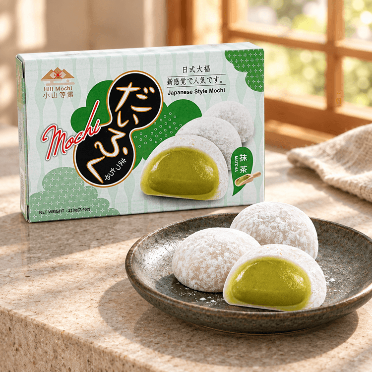 おもち XIAOSHANDENGLU 抹茶味大福餅 7.41 oz - Yami