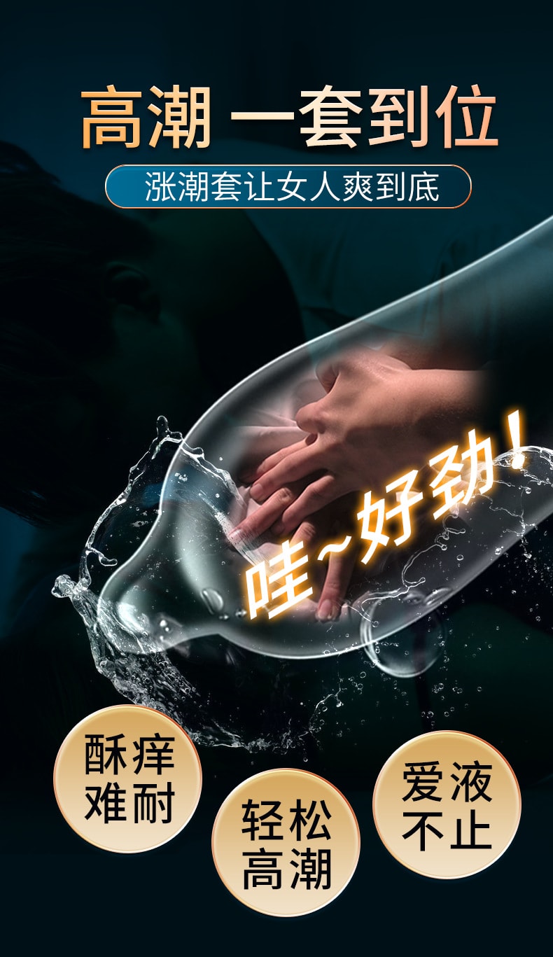 交悅 漲潮保險套女性快感保險套滋潤高潮高級款成人用品2只裝