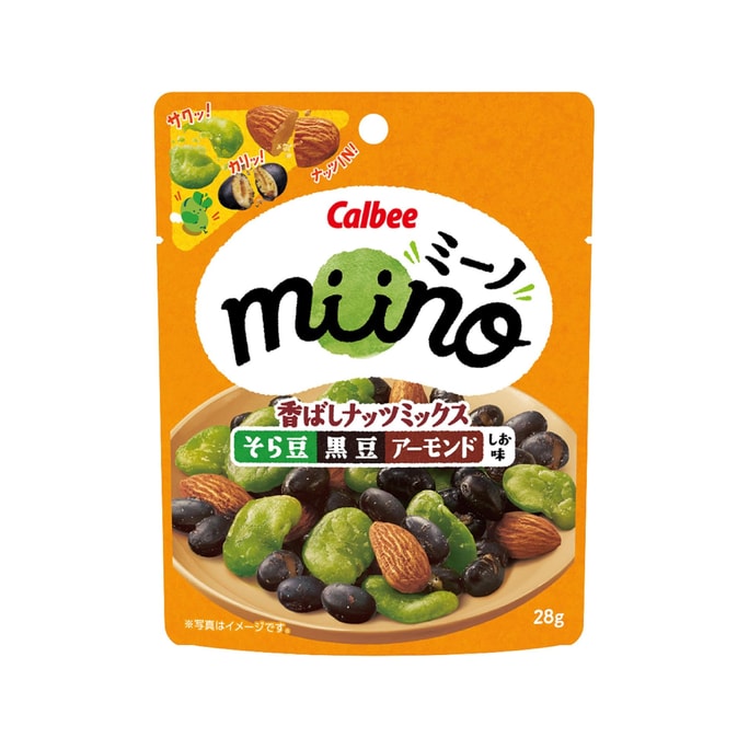 [일본 직송] 일본 칼비 미노 누에콩 검은콩 아몬드 소금맛 28g