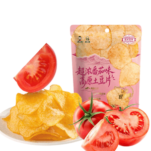 滇二娃 【云南特色限定口味】【抖音爆款大包装】超浓蕃茄味 高原土豆片 农科院薯片 零食小吃休闲食品追剧 75g 1包