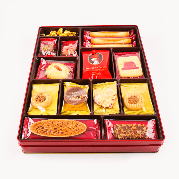 Red Holiday Assorted Cookie Gift Box - 12 Varieties, 45 Piece 13