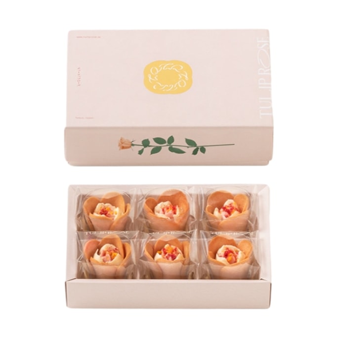 TULIP ROSE White Peach (6 Pieces)