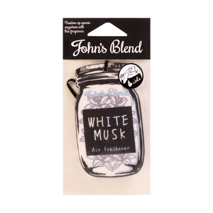 日本JOHN'S BLEND 懸掛式車用衣櫃芳香劑香錠 #白麝香 11g 1件入