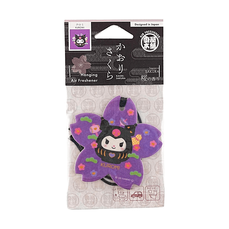 Kaori-Sakura Sanrio Hanging Paper Air Freshener Kuromi Sakura