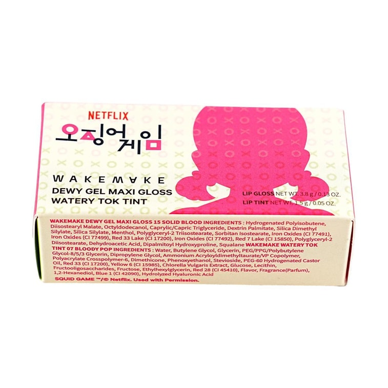 듀이 젤 맥시 글로스, #15 솔리드 블러드 + 워터리 톡 틴트 미니 #7 블러디 팝【넷플릭스 오징어 게임: 한정판】 13