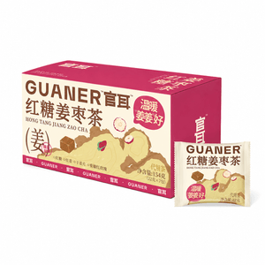 Official Ear Brown Sugar Ginger Jujube Tea Ginger Jujube Cinnamon Rose Six Flavors Brown Sugar Ginger Jujube Tea 154g * 1